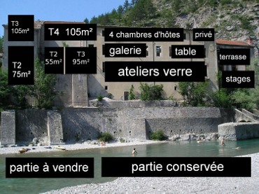 Frédéric Morin et Salomé à Saillans (26) : le projet de répartition économique de réhabilitation du bâtiment, réalisé en autoconstruction entre 2004 et 2008