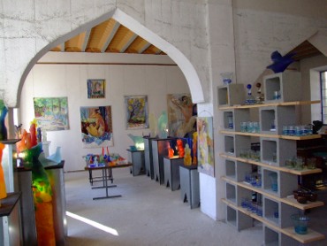 Frédéric Morin et Salomé à Saillans (26) : dans la galerie en 2008 expo Renée Blanche