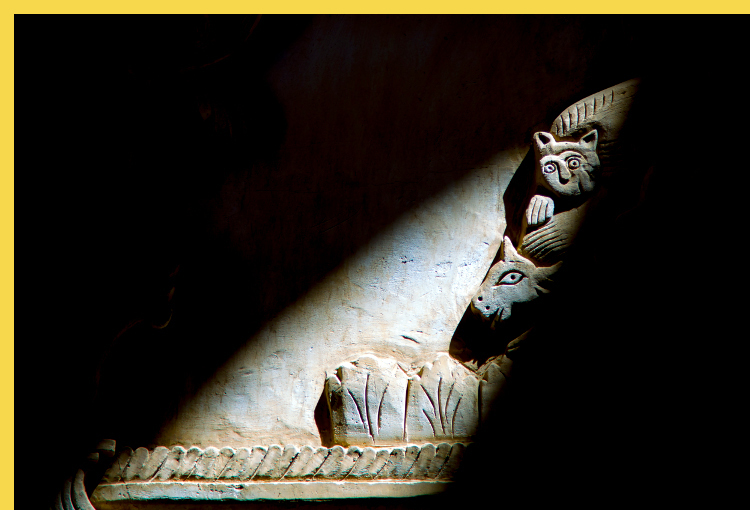 architecture bioclimatique = fluidité des espaces entre dedans et dehors : Kashan maison Borujerdi par Maryam vers 1857 - décor de stuc