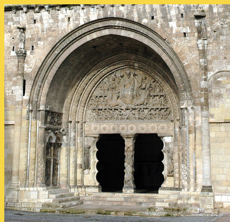 architecture romane classique - Moissac (81) abbaye St-Pierre à partir de 1115 - portail roman sculpté vers 1130