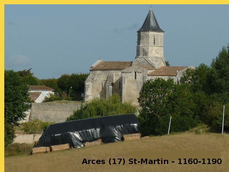 architecture romane - Arces (17) St-Martin 1140 → 1190 - vue générale