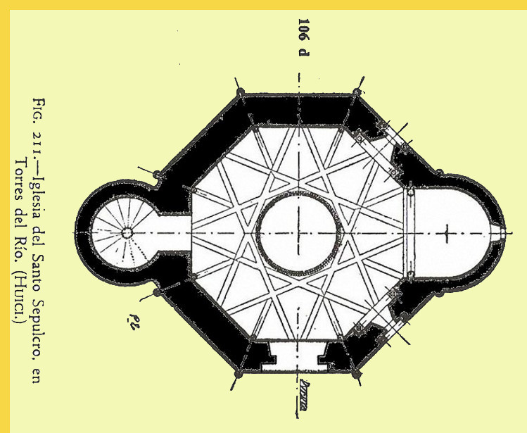 architecture gothique primitive - Torres-del-Rio (E) Santo Sepulcro 1180 - plan