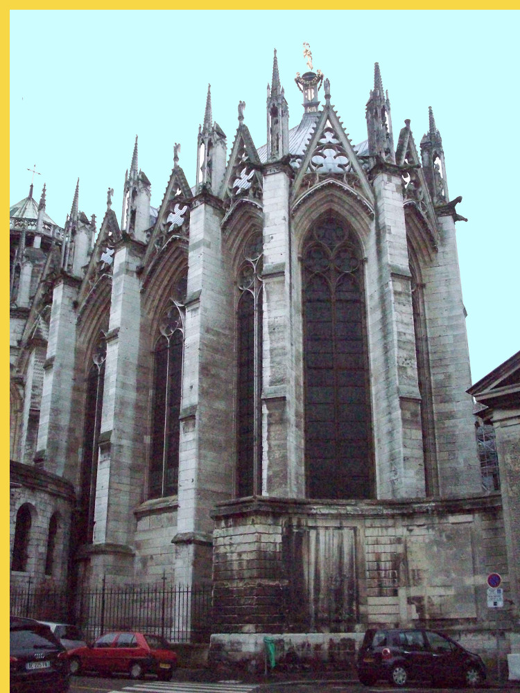 architecture gothique primitive - Rouen (76) Notre-Dame IVe s. + 1030 → 1063 + 1145 → 1237 - au chevet, vue de la Chapelle de la Vierge