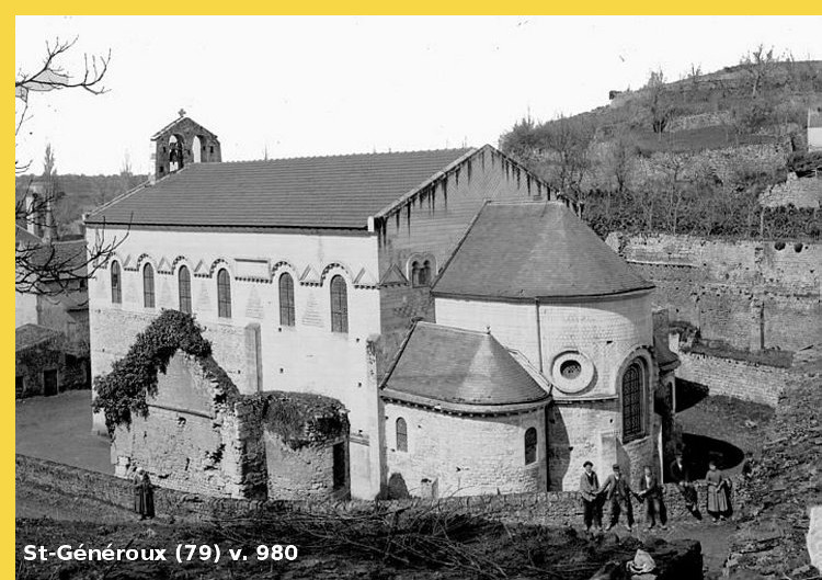 architecture carolingienne - St-Généroux (79) église carolingienne Saint-Généroux vers 980 - vue générale