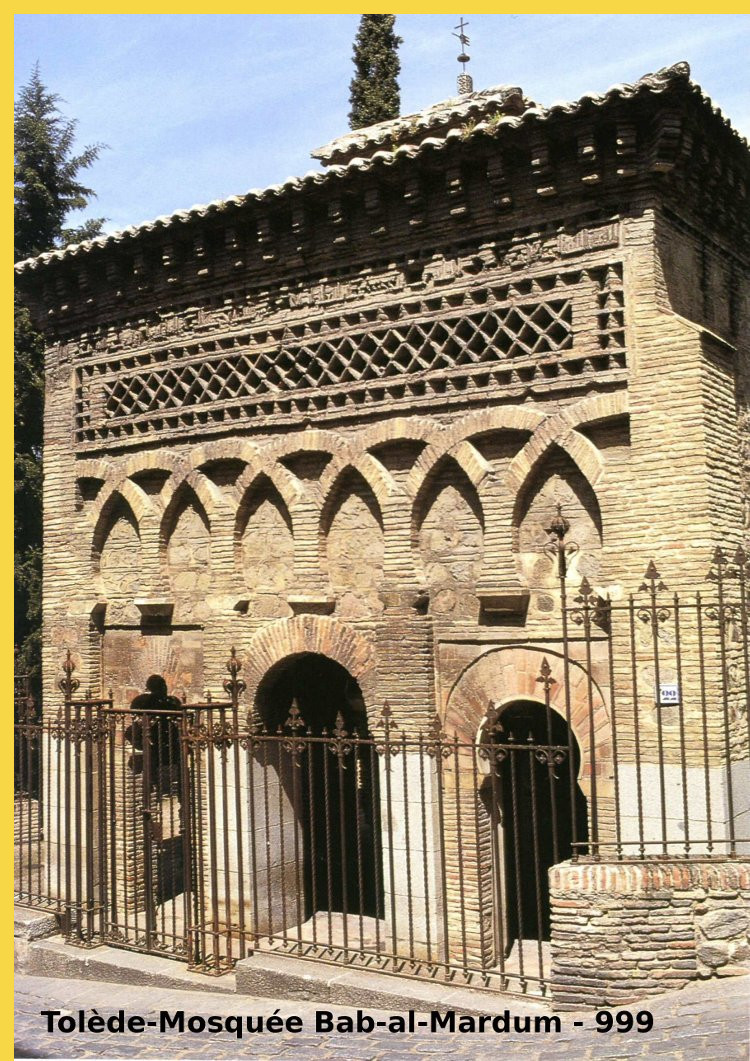 architectutre musulmane hispanique - Tolède (E) : Mosquée Bab al-Mardum en 999 devenue église Christo de la Luz en 1187 - vue générale