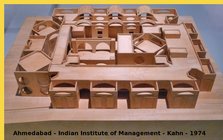 bioclimatique fluidite des espaces l'Indian Institute of Management à Ahmedabad par Kahn en 1974