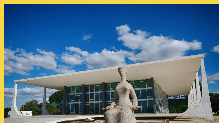 fluidite des espaces Tribunal suprême à Brasilia par Niemeyer en 1960 : allégorie de la Justice aveugle