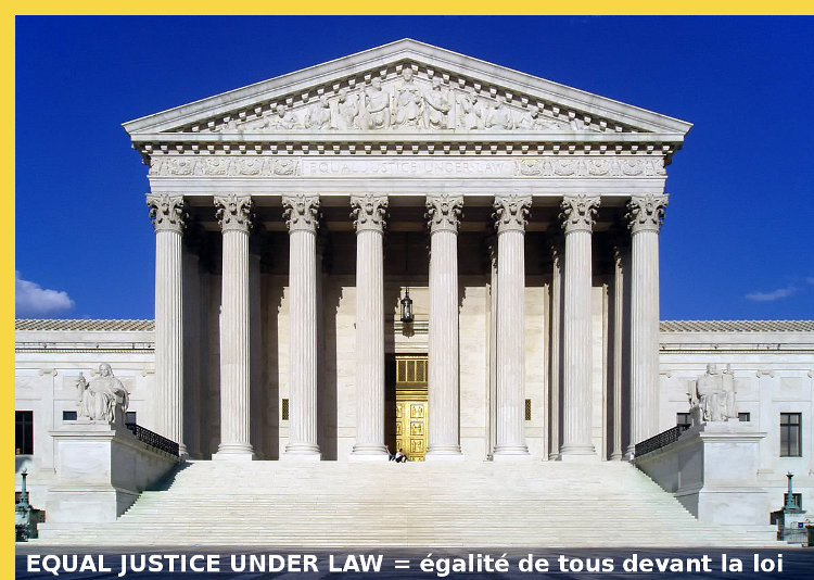 architecture de la Cour Suprême des USA par Gilbert en 1942 : façade principale à l'Ouest