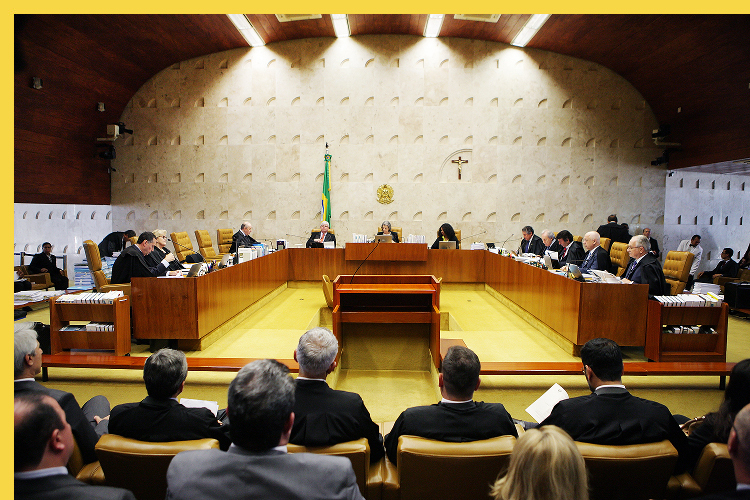 fluidite des espaces Tribunal suprême à Brasilia par Niemeyer en 1960 : salle d'audience plénière