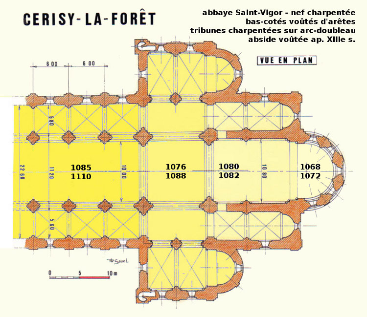 abbatiale Saint-Vigor de Cerisy (50) plan par Philippe Gavet