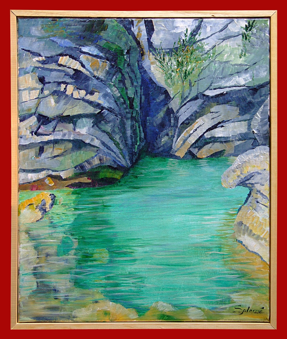 les marmites du Rieusec à Véronne dans la Drôme, peinture de Salomé été 2026