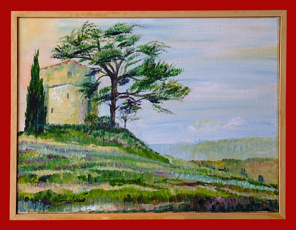 la chapelle romane de Puygiron dans la Drôme, peinture de Salomé été 2026