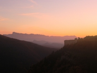 le massif de la forêt de Saoû vu depuis Plan-de-Baix